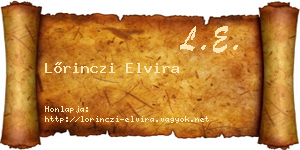Lőrinczi Elvira névjegykártya